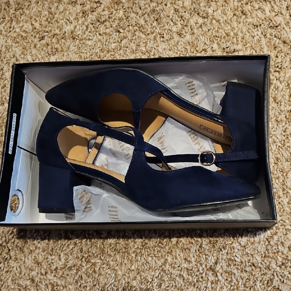 IDIFU Blue Heels Elegant Design